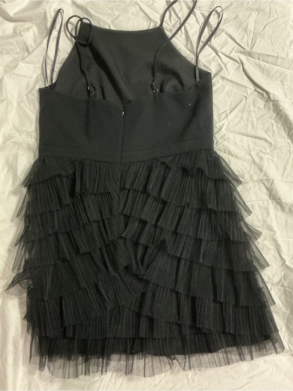 BCBGMaxAzria Black Tiered Tulle Mini Dress - Picture 2 of 3